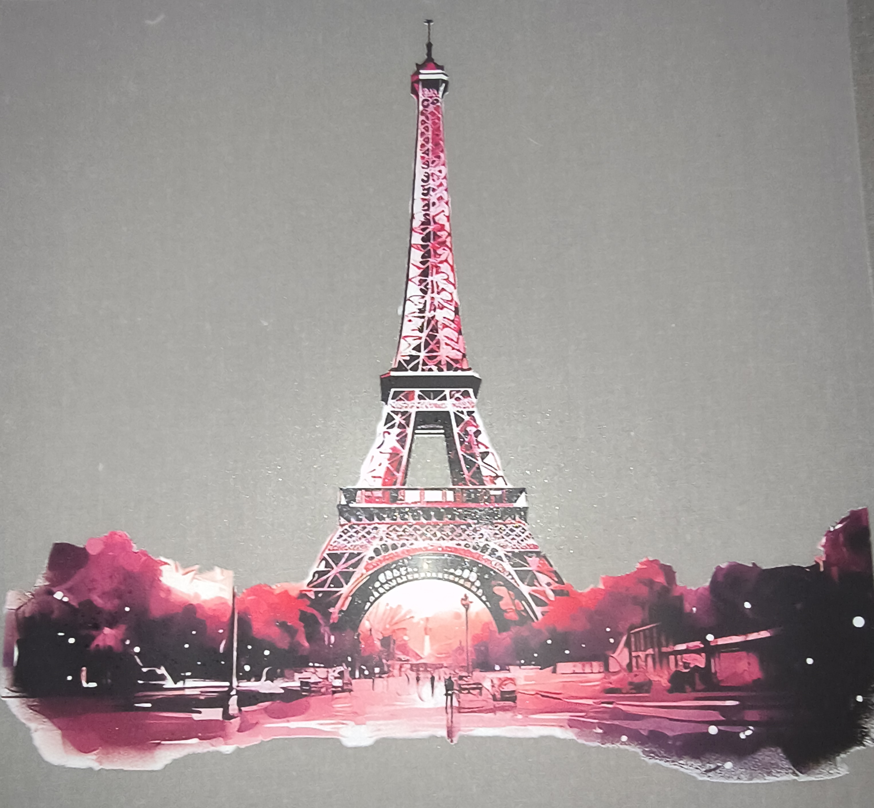 Eiffel Tower watercolor design